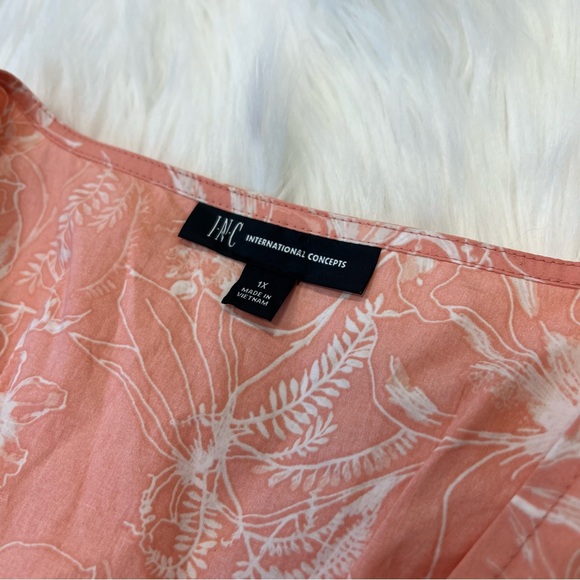 INC International Concepts Printed V-Neck Top - Picture 4 of 8